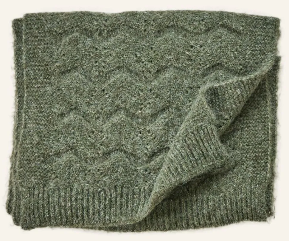 Knitted scarf oliivinvihreä - 40x200 cm