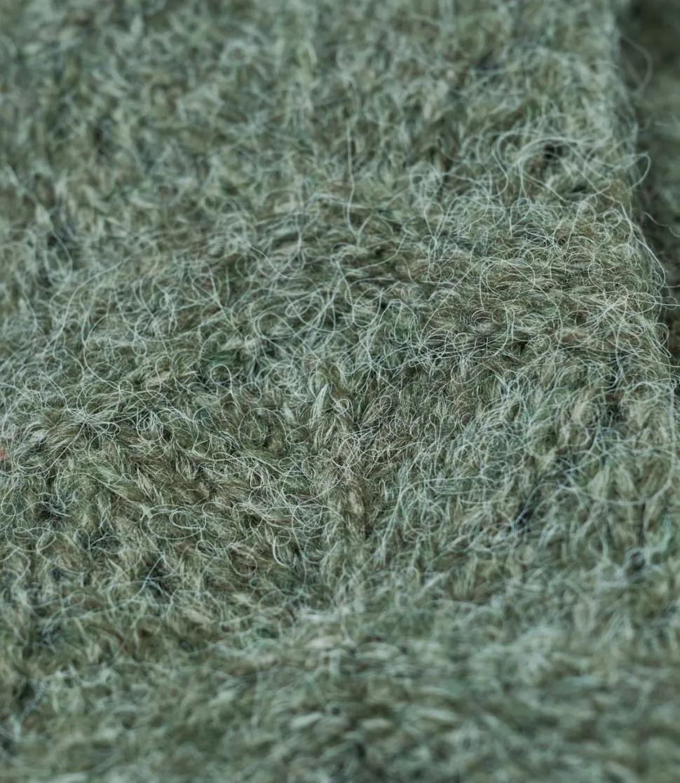 Kudotut lapaset oliivinvihreä - 10x23 cm