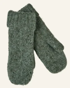 Kudotut lapaset oliivinvihreä - 10x23 cm