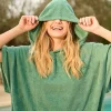 Leo Beach poncho tummanvihreä
