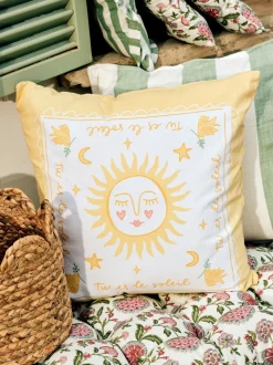 Le Soleil koristetyyny keltainen