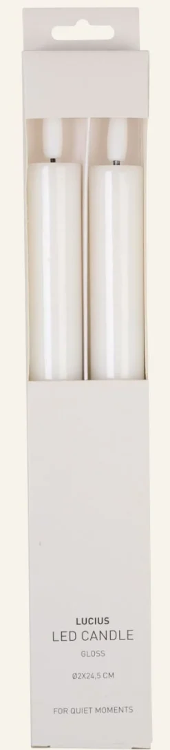 Lucius gloss LED-kruunukynttilä valkoinen