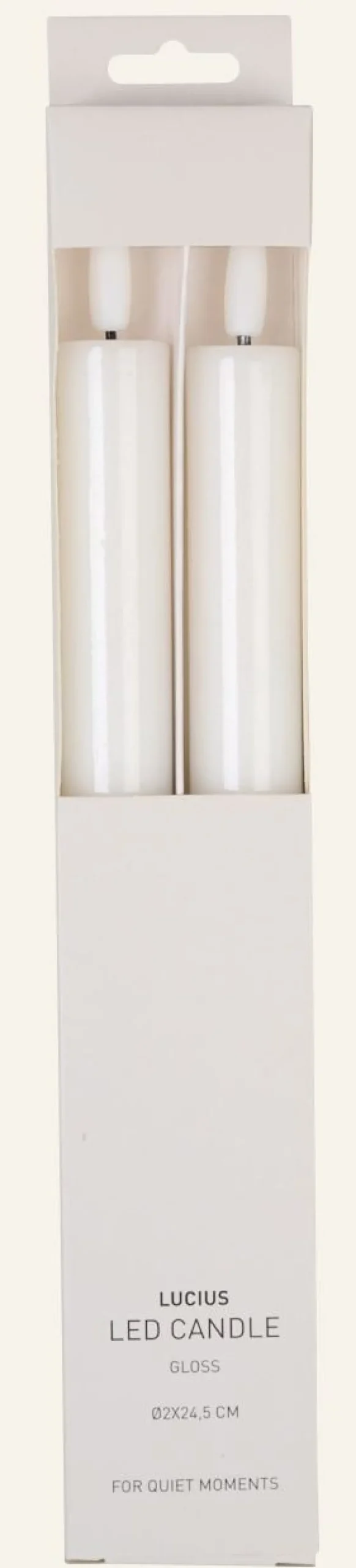 Lucius gloss LED-kruunukynttilä valkoinen