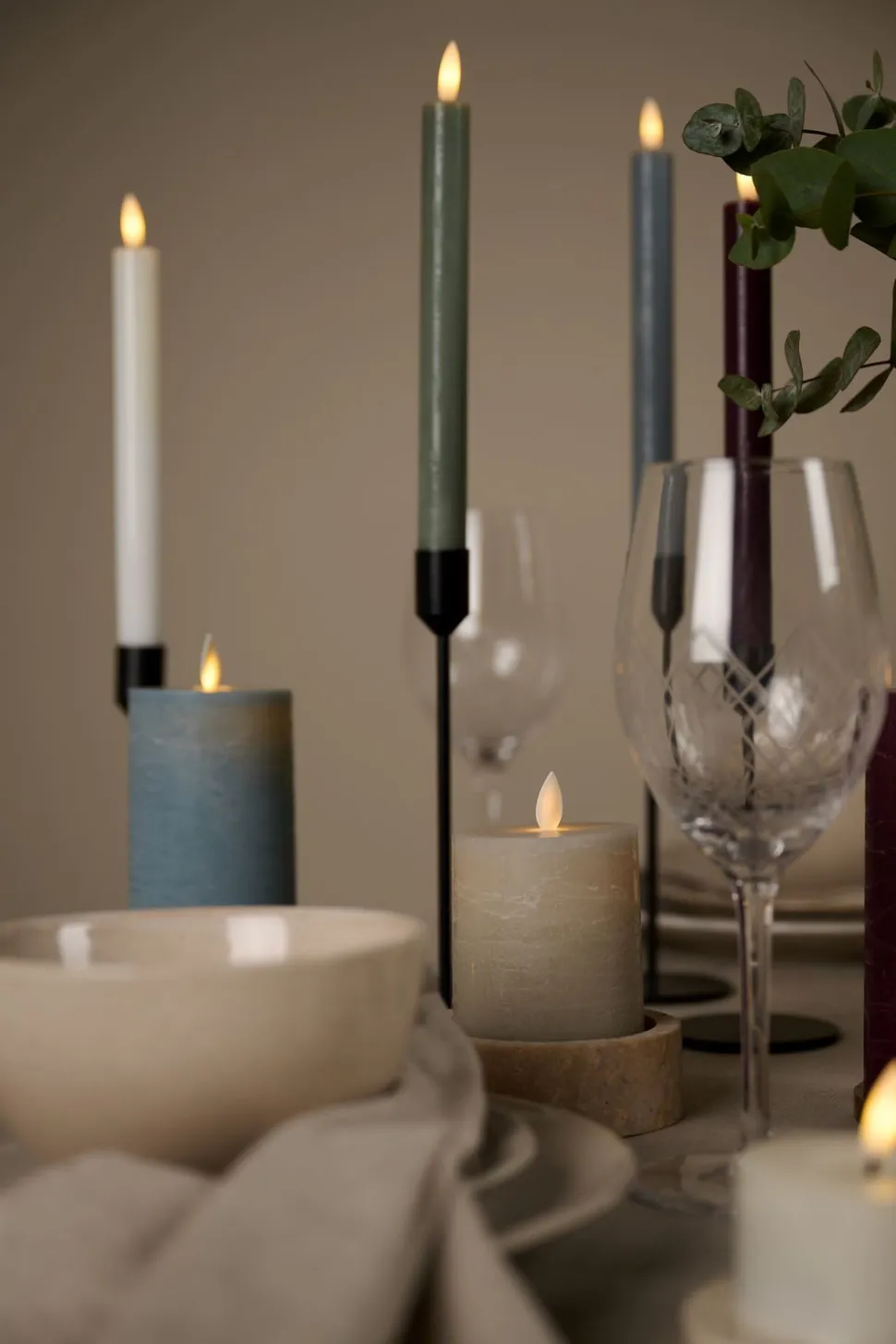 Lucius rustic led-pöytäkynttilä hiekka