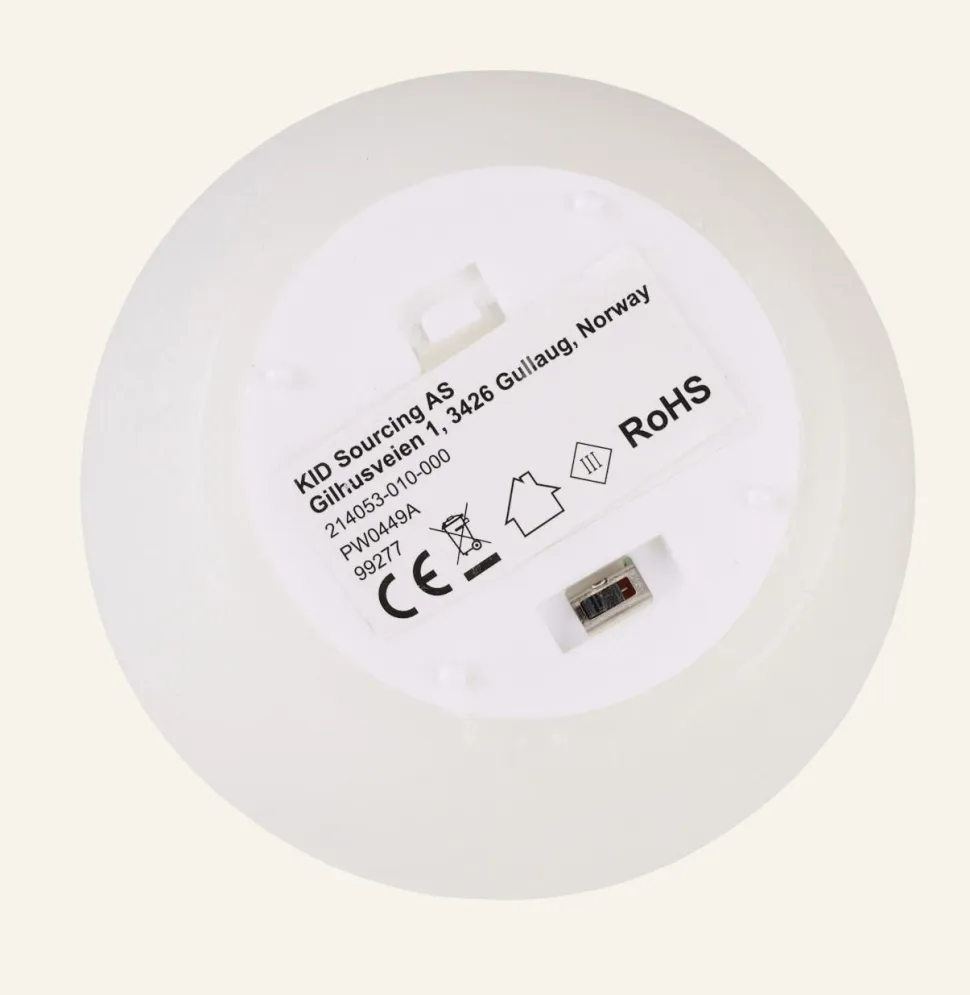 Lucius rustic round led-kynttilä valkoinen