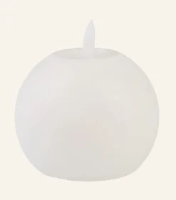 Lucius rustic round led-kynttilä valkoinen