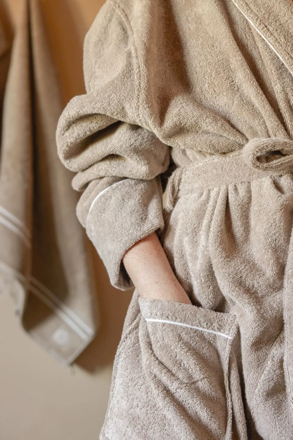 Lux kylpytakki beige