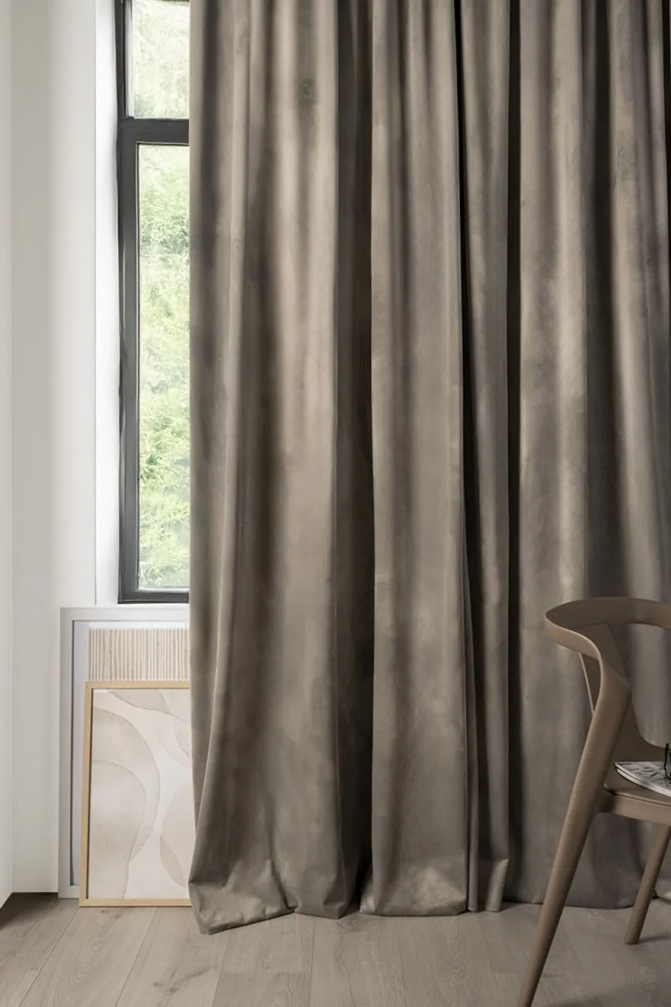 Mali velour verho beige