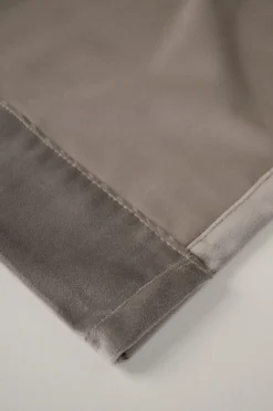 Mali velour verho harmaanruskea