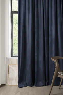 Mali velour verho tummansininen