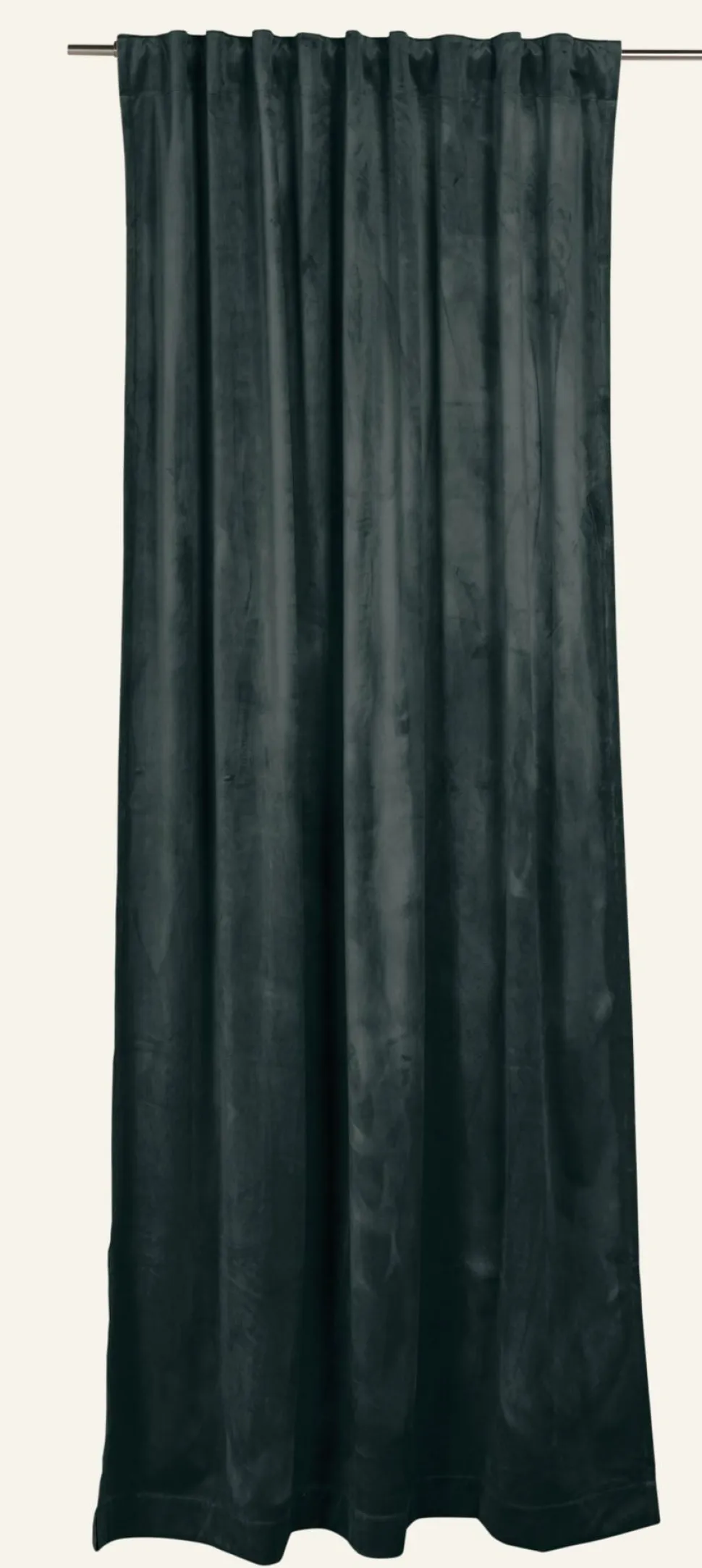 Mali velour verho tummanvihreä