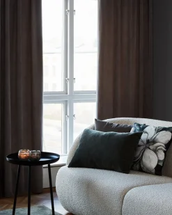 Mali velour verho vaaleanharmaa
