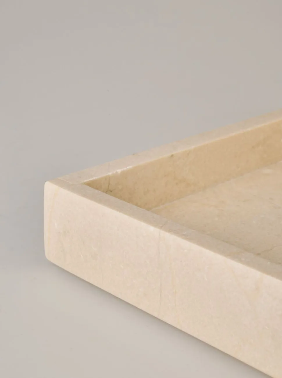Marble square kynttilänpidin beige