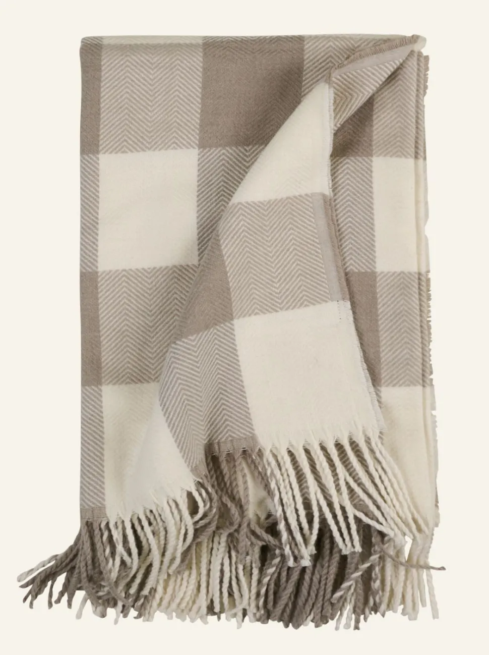 Mika torkkupeitto beige