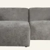 Moduulisohva 2 osaa, divaani vasen harmaa - 224x154x73 cm