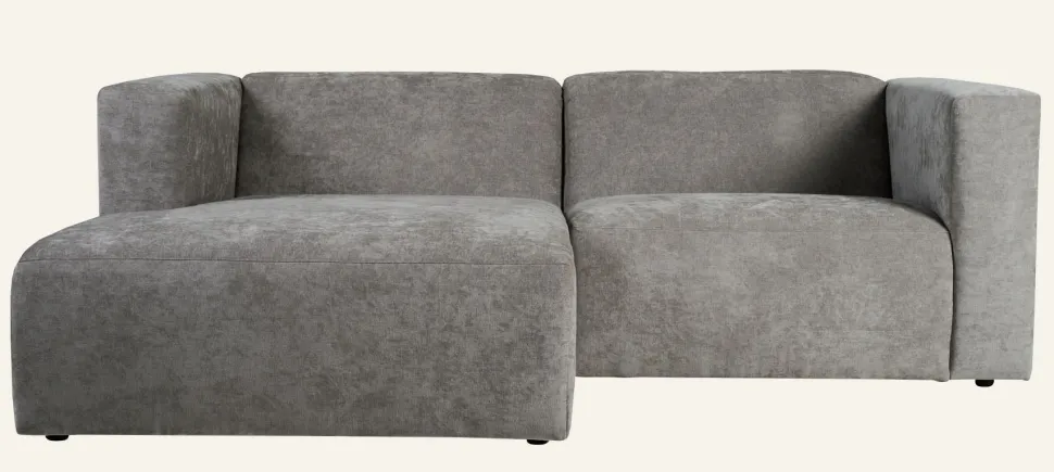 Moduulisohva 2 osaa, divaani vasen harmaa - 224x154x73 cm
