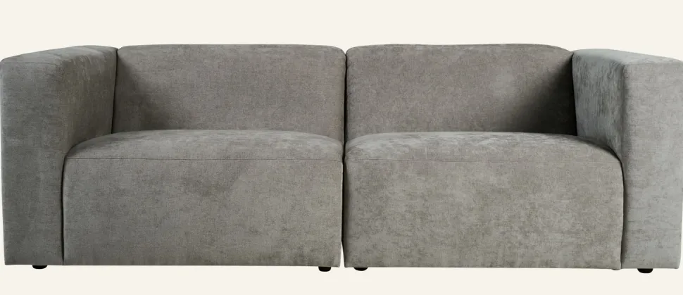 Moduulisohva 2 osaa käsinojalla harmaa - 220x93x73 cm