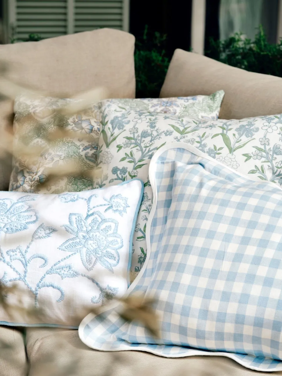 Nadu koristetyynynpäällinen moniväri/sininen