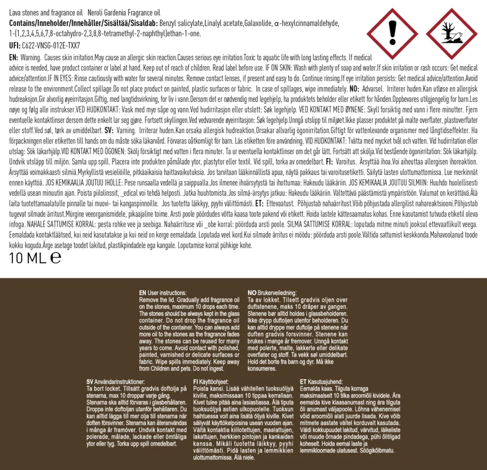 Neroli Gardenia Tuoksukivet ruskea
