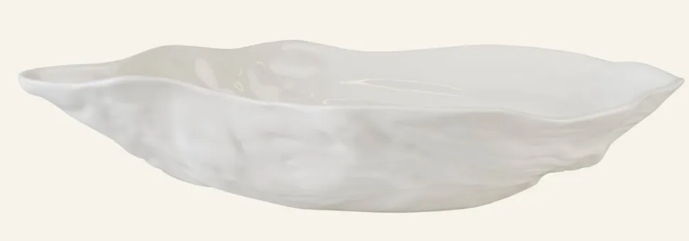 Oyster kulho luonnonvalkoinen