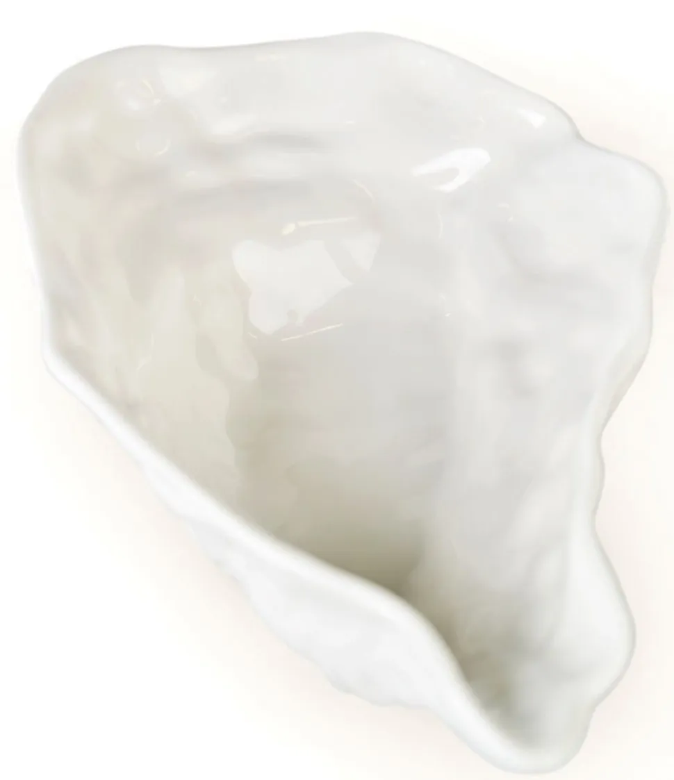 Oyster kulho luonnonvalkoinen