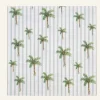Palm stripes paperiservetit moniväri/vihreä