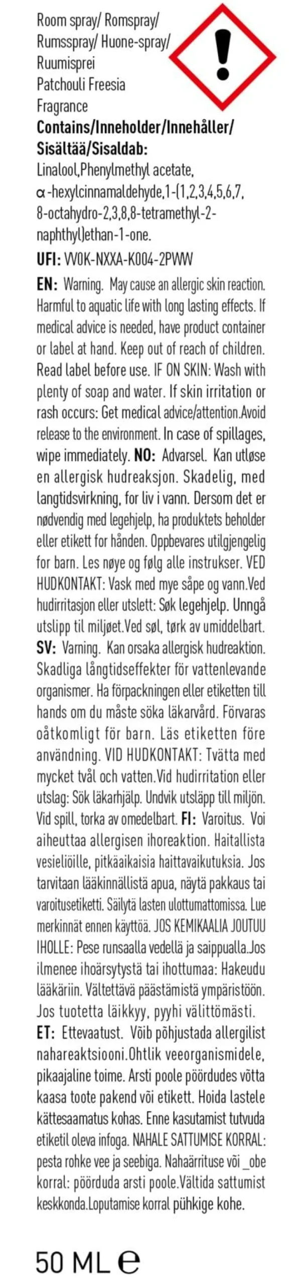 Patchouli Freesia matt tuoksuspray vihreä
