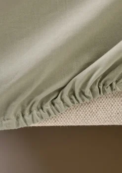 Percale muotoonommeltu aluslakana vaaleanvihreä