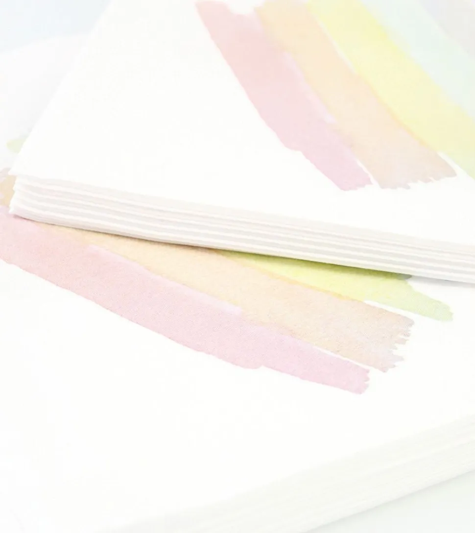 Pride stripes paperiservetit moniväri