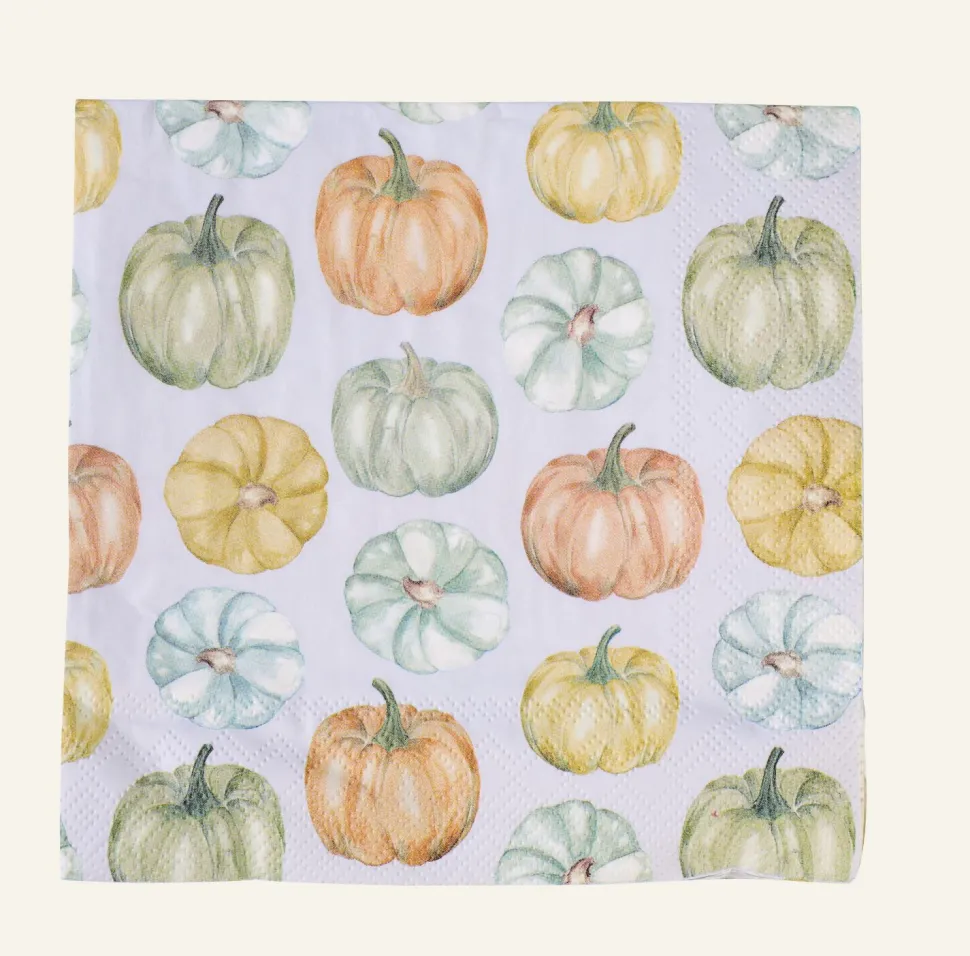 Pumpkins paperiservetit moniväri/harmaa