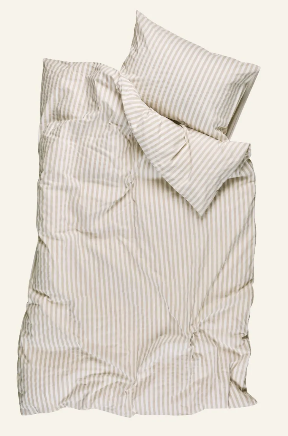 Pussilakanasetti puuvillaa beige - 150x210 cm/50x60 cm