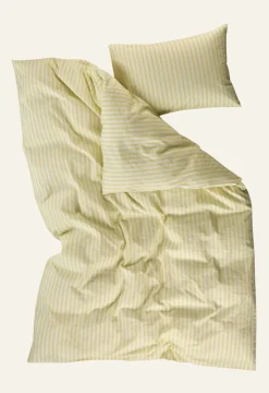 Pussilakanasetti puuvillaa vaaleankeltainen - 150x210 cm/50x60 cm