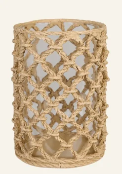 Rope kynttilälyhty beige