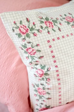Rosemary tyynyliina puuvillaa moniväri/roosa
