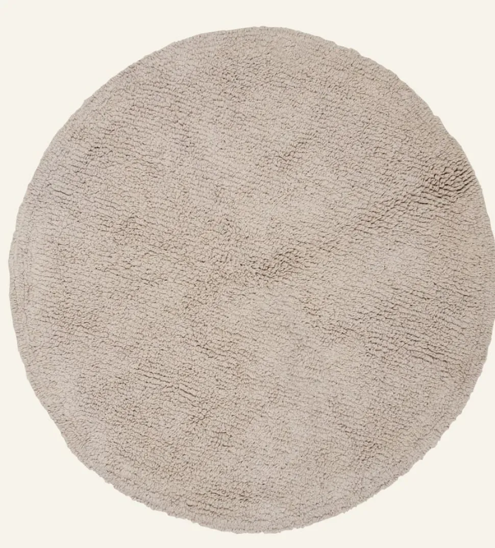 Round kylpyhuoneenmatto beige