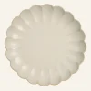 Scallop ruokalautanen luonnonvalkoinen