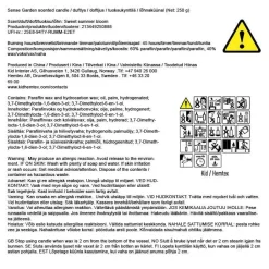 Sense Garden tuoksukynttilä moniväri