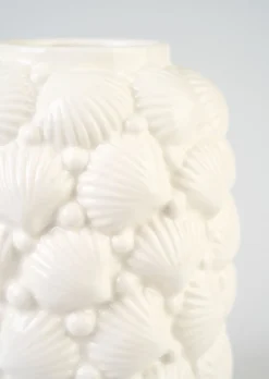 Shell maljakko valkoinen