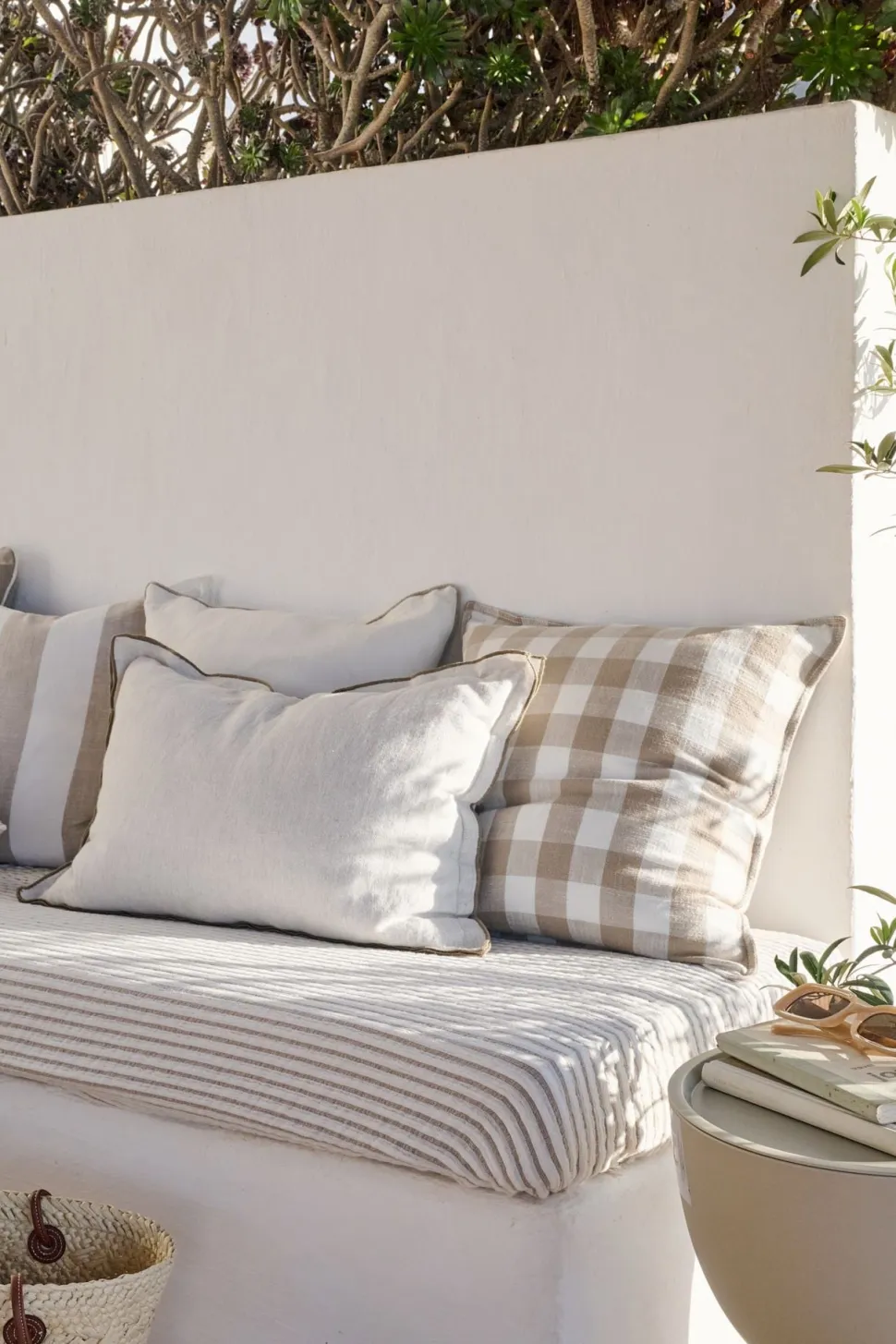 Smillan check koristetyyny beige