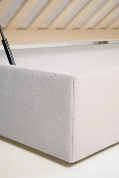 Sänky säilytystilalla beige - 90x200x59 cm