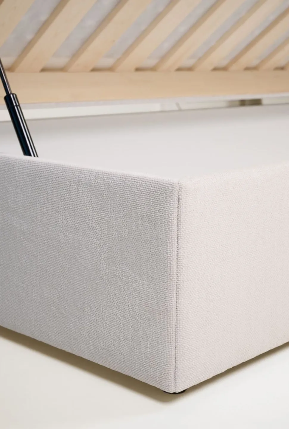 Sänky säilytystilalla beige - 90x200x59 cm