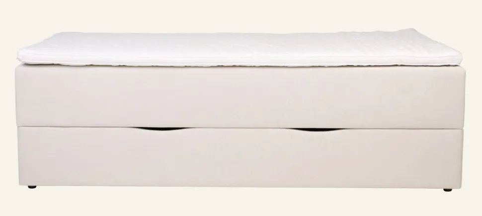 Sänky säilytystilalla beige - 90x200x59 cm