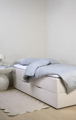 Sänky säilytystilalla beige - 90x200x59 cm