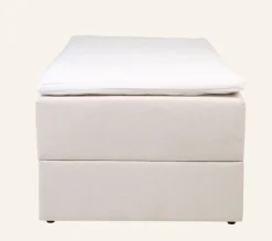 Sänky säilytystilalla beige - 90x200x59 cm