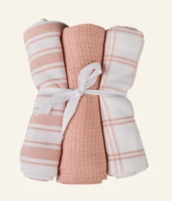 Stina 3pk keittiöpyyhe aprikoosi
