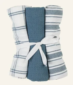 Stina 3pk keittiöpyyhe sininen