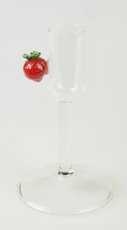 Strawberry kynttilänjalka läpikuultava