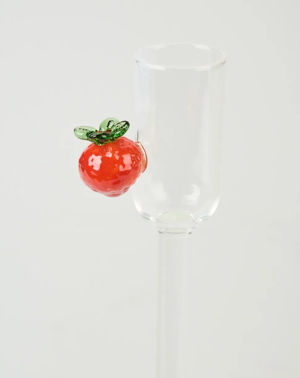 Strawberry kynttilänjalka läpikuultava