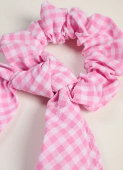 Summer Check elastic hiuslenkki roosa