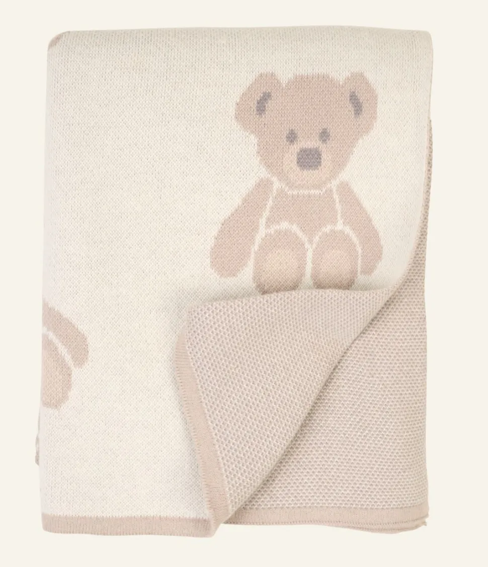 Teddy torkkupeitto moniväri/beige